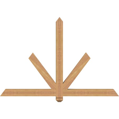 Ekena Millwork Kennewick Timber Gable Bracket, Western Red Cedar, 60"W x 40"H x 3 1/2"D x 3 1/2"F, 16/12 Pitch GBW060X40X0404KEN00SWR